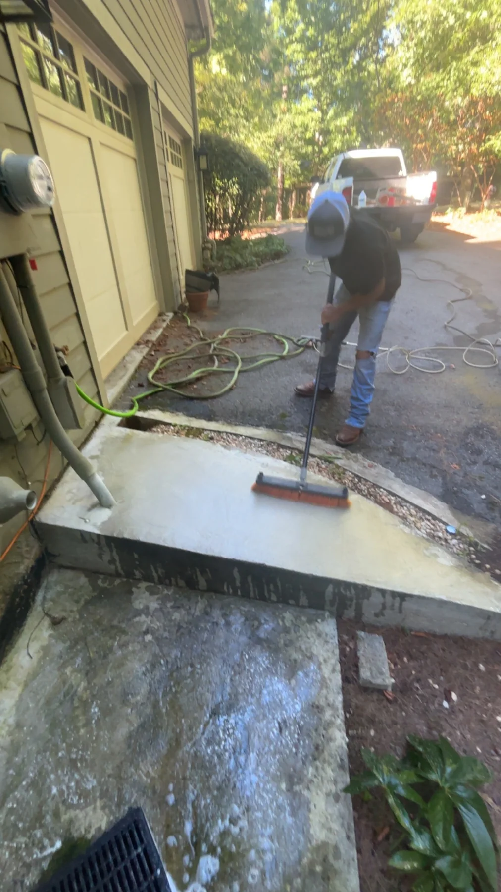 Pressure washing and surface cleaning project